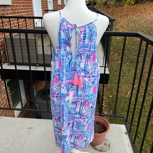 Lilly Pulitzer Blue and Pink Patterned Dress - Picture 3 of 7
